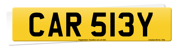 Registration number CAR 513Y